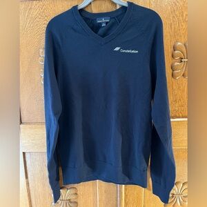 🆕NWOT Men’s Brooks Brothers Navy Pima Cotton V-Neck Sweater (small)